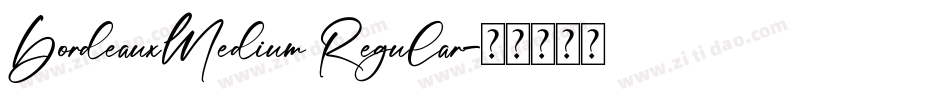 BordeauxMedium Regular字体转换